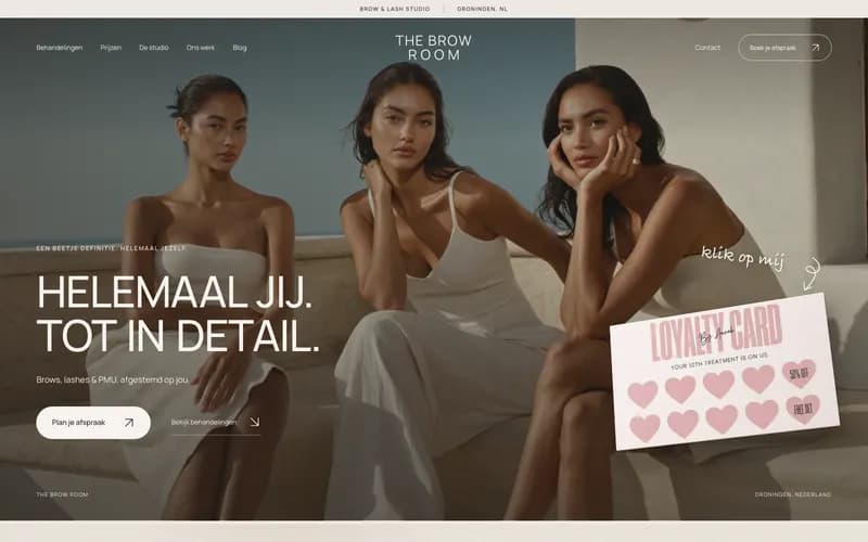 The Brow Room website
